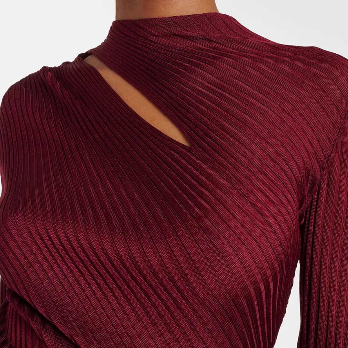 KWTX Solide Gespleißt Ausschnitt Stricken Midi Kleider für Frauen Rundhals Langarm Hohe Taille Abnehmen Temperament Kleid Weibliche