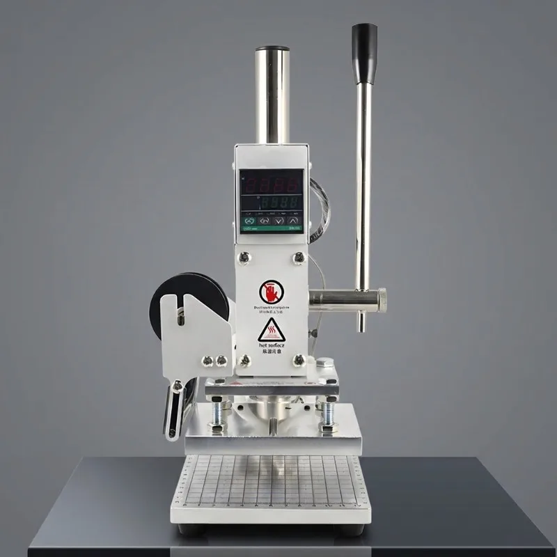 Mini Digital Hot Foil Stamping Machine Gold Silver Foil Manual Digital Leather Logo Embossed Machine T Slot Hot Stamping Machine