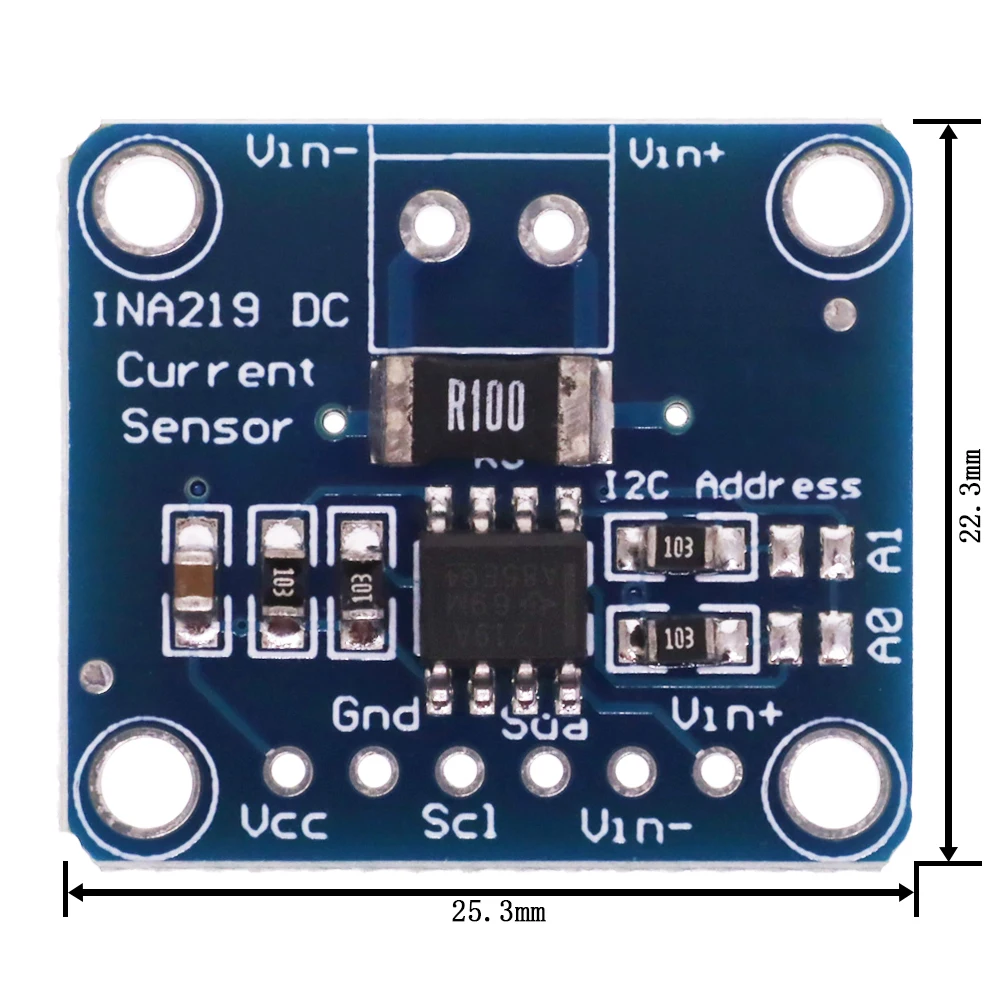 INA219 GY-219 Sensor de Alimentação, Breakout Módulo Board, I2C Interface, High Side DC Current, Arduino DIY