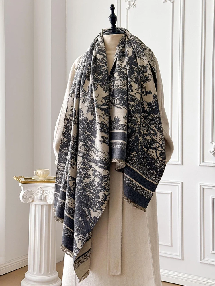 hanlanzi-camere-scarf-2025-autumn-winter-new-sle-warmth-mountain-water-lacape-painting-for-girlfriend-mother-gift-box