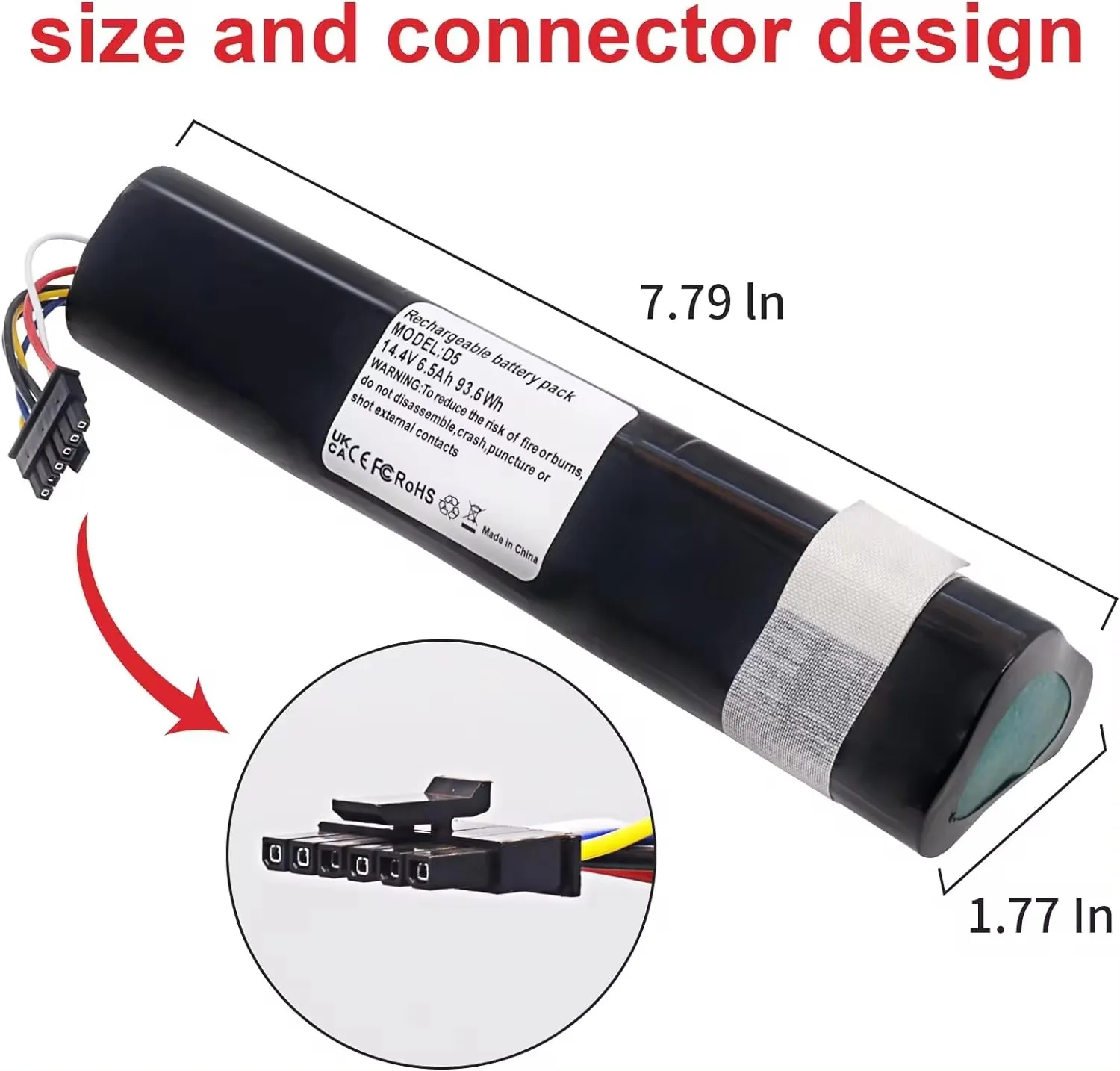 Original 14.4V 12800mAh Li ion Replacement Battery For Neato Botvac D3 D4 D5 D6 D7 945-0225/205-0011 Sweeping Robot