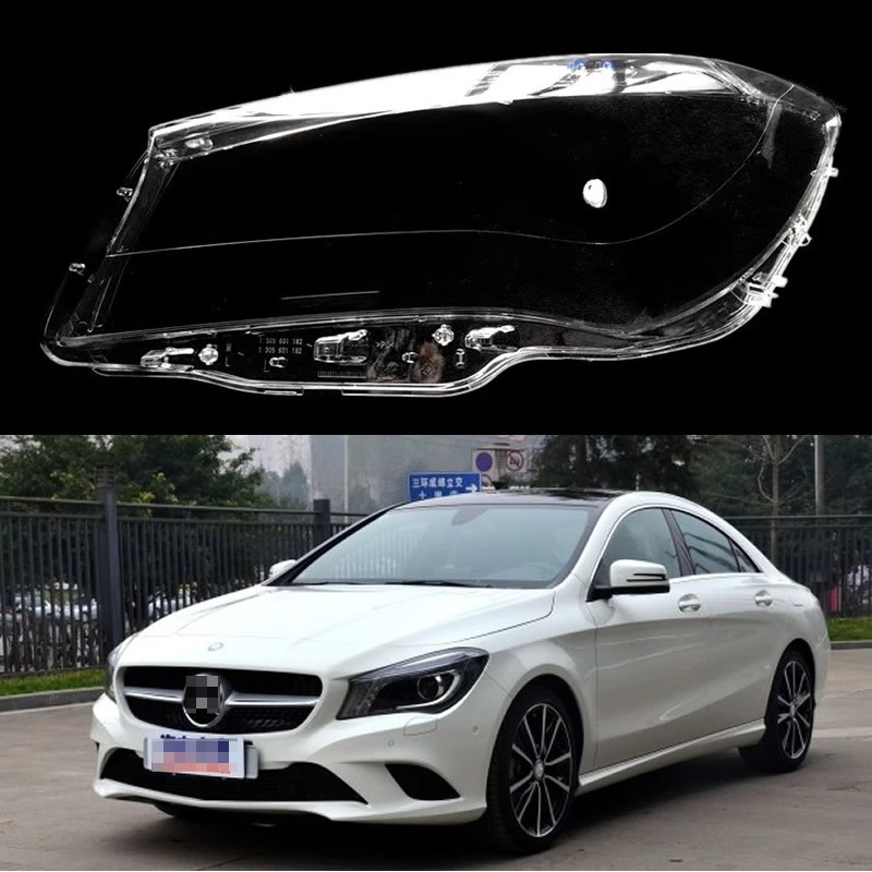 

Чехол для передней фары Mercedes-Benz W117 CLA 180 200 220 250 260-2013, Прозрачный чехол для передней фары из оргстекла