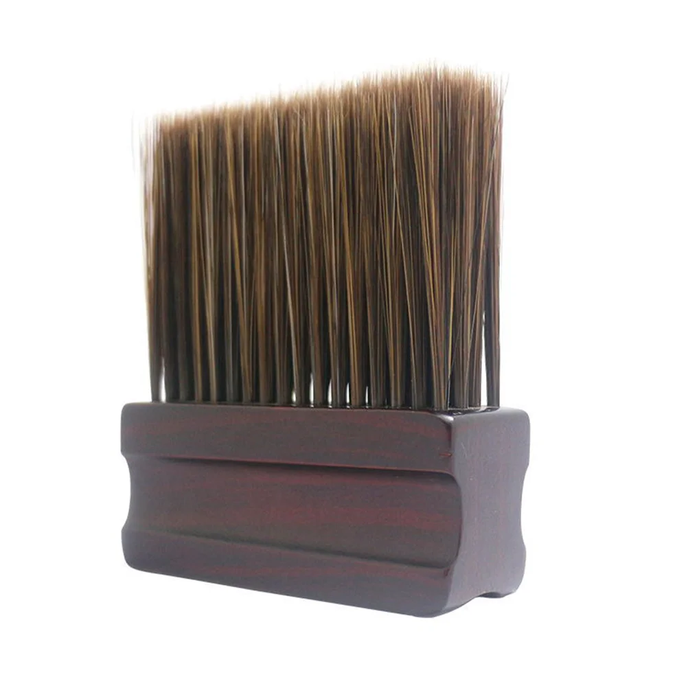 

Wooden Handle Broken Hair Brush Flat Bottom Design For Hairdressing Salon Neck Duster Cleaning Tool Barber Supplies Nylon