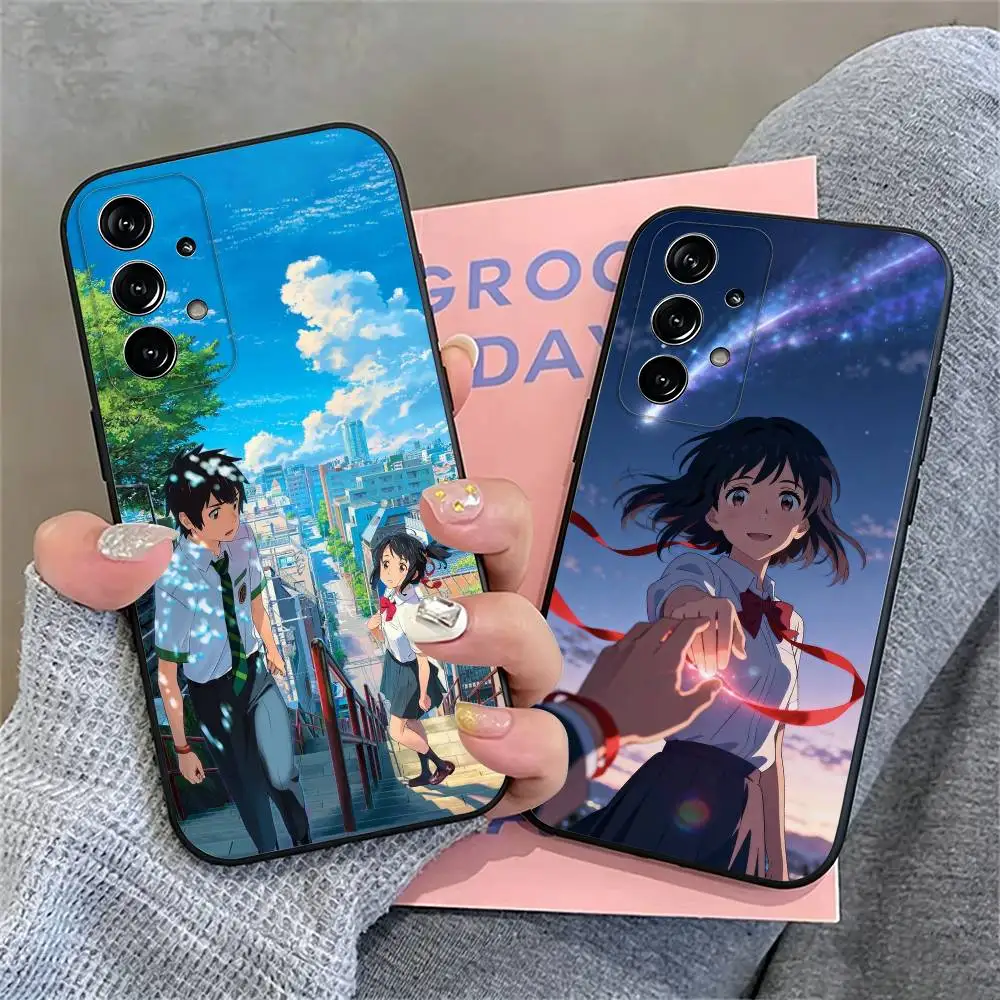 Animated-Film Your Name Phone Case For Samsung S26,S25,S24,S23,S22,S21,S30,Ultra,Plus,Fe,Soft Silicone Black Cover