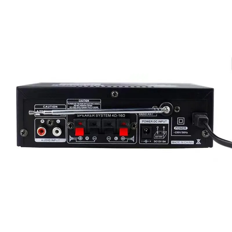 BT-298A Accueil Puissance Audio Stéréo Amplificateur Audio Moniteur 300W + 300W HIFI Bluetooth 5.0 Amplificateur 2.0 FM Radio