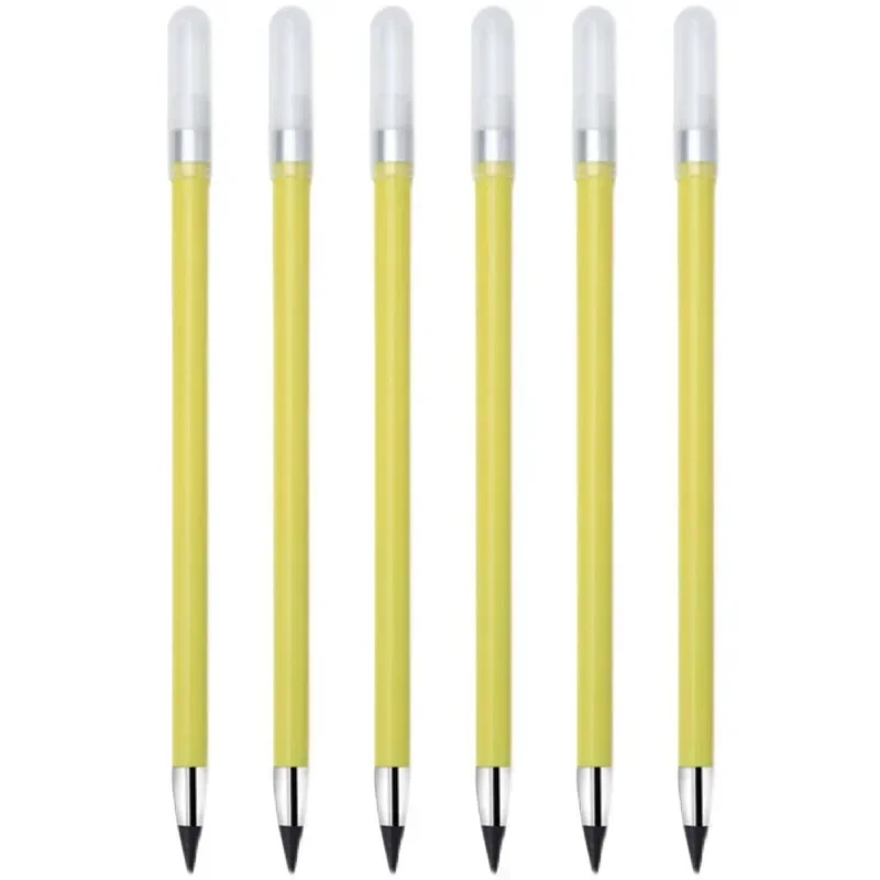 Crayon Éternel En Métal 12 Couleurs - Sans Encre Infini Avec Gomme Et 24 Plumes De Rechange