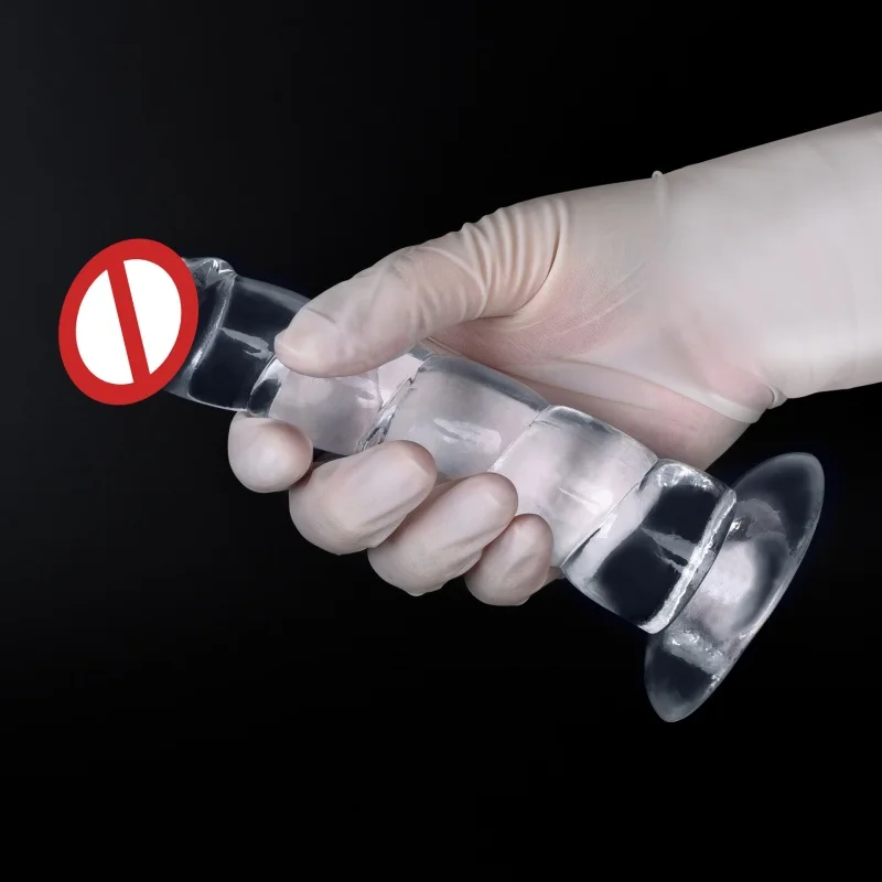 High Transparency Unisex Anal Plug,Alternative Rectal Plug for Women,Self-Stimulation Silicone Rod,Crystal Dildo-18Adult Sex Toy