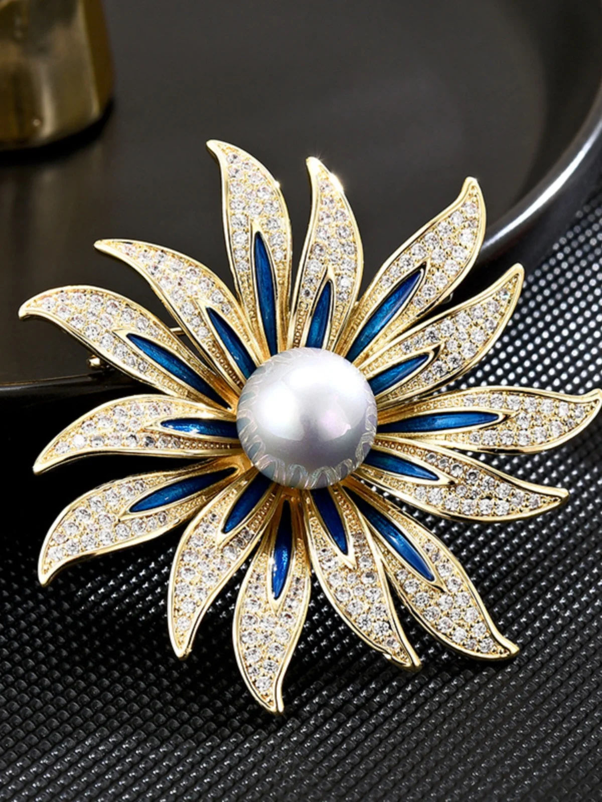 The Perfect Gold Brooch for Dress: How This Sparkling Sunflower Pin  Transformed My Evening Outfits