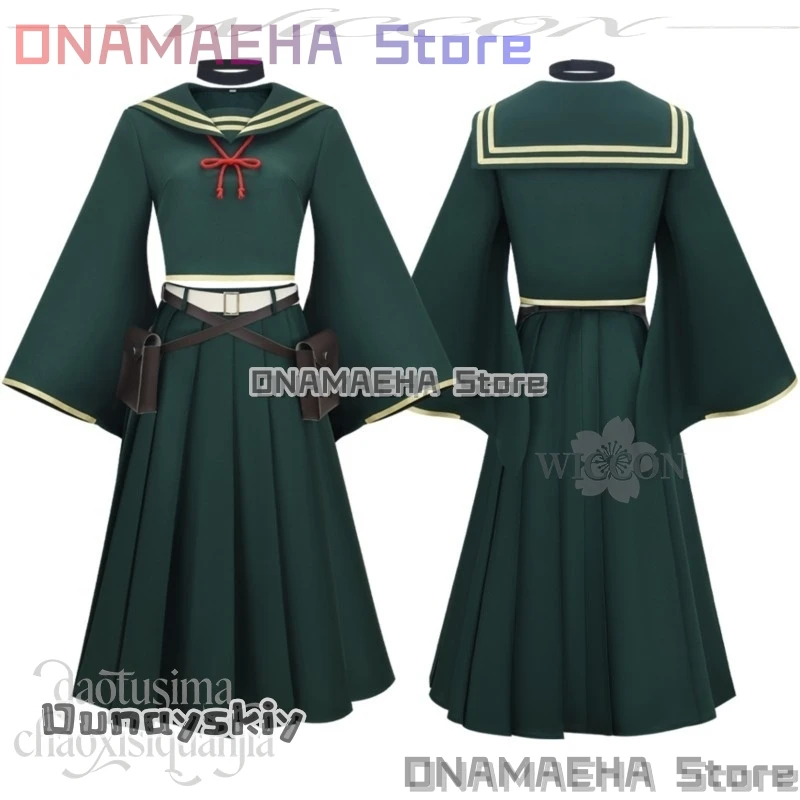 

ONAMAEHA @ 2026 Новый аниме Dead Account Косплей Kiyomi Urusugawa Костюм JK Японская школьная форма Темно-зеленое платье Jirai Kei
