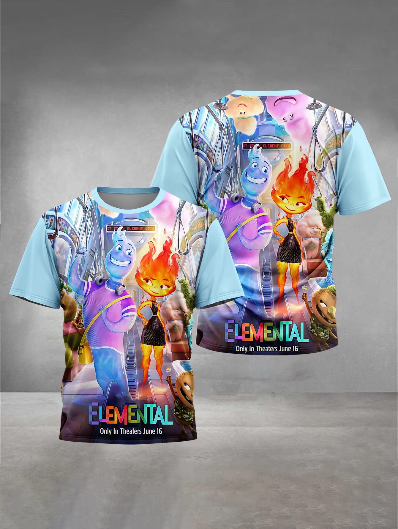 Elemental 3D Print Baby Clothing 5 to 14 Years Male Outdoor Clothes for Children Boy Girl Child T-Shirt Top Shirts