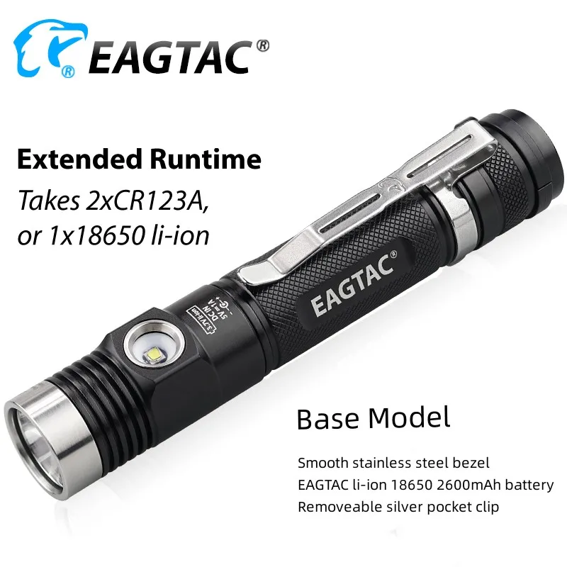 EAGTAC DX30LC2 ريال كري XP-L مرحبا نيتشيا 219B 219C CRI92 LED مصباح يدوي قابل لإعادة الشحن 18650 CR123A إضاءة صيد بنيت في شاحن