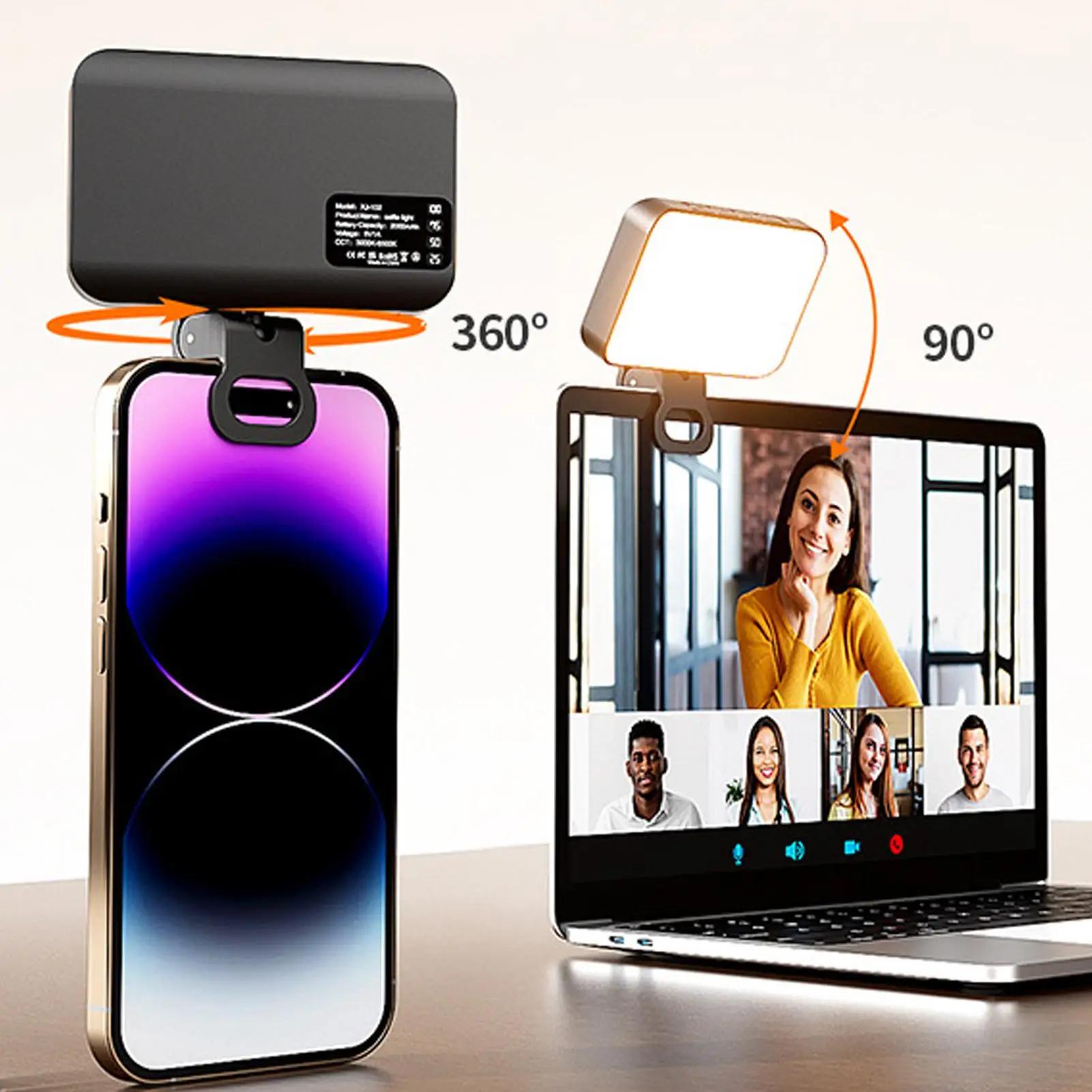

Cell Phone Selfie Lights 3-Modes Rotatable Clip Fill LED Lamp Rechargeable Phone Light For Live Streaming Outdoor Travel Makeup