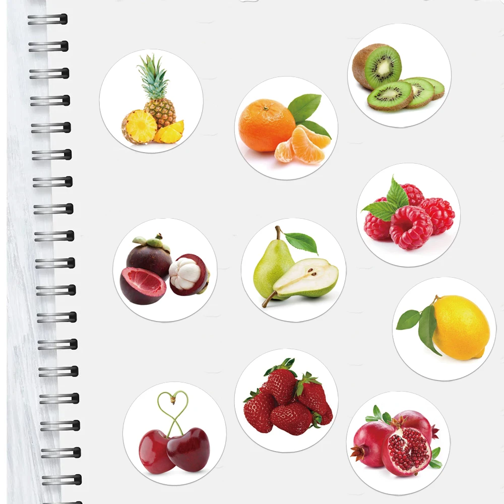 500PCS creative fruit roll stickers for decorating phone cases, laptops, suitcases, DIY waterproof stickers