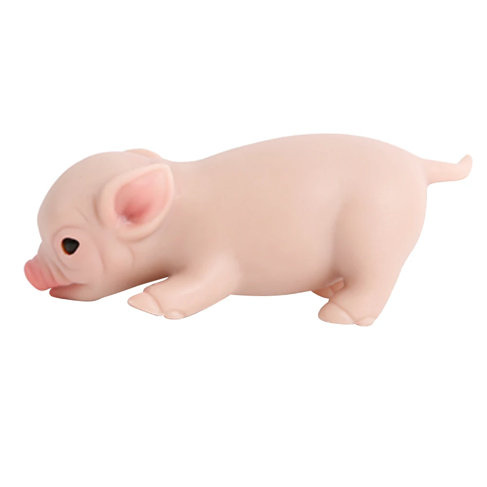 

IVITA 14CM 100% Full Body Silicone Reborn Pig Doll with Eye Realistic Art Mini Silicone Piglet Toys for Children Christmas Dolls