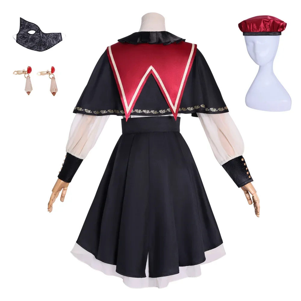 Wakaba Mutsumi Косплей BanG Dream! Ave Mujica Wakaba Mutsumi Костюм Синтетический парик Wakaba Mutsumi Аниме Ролевой костюм