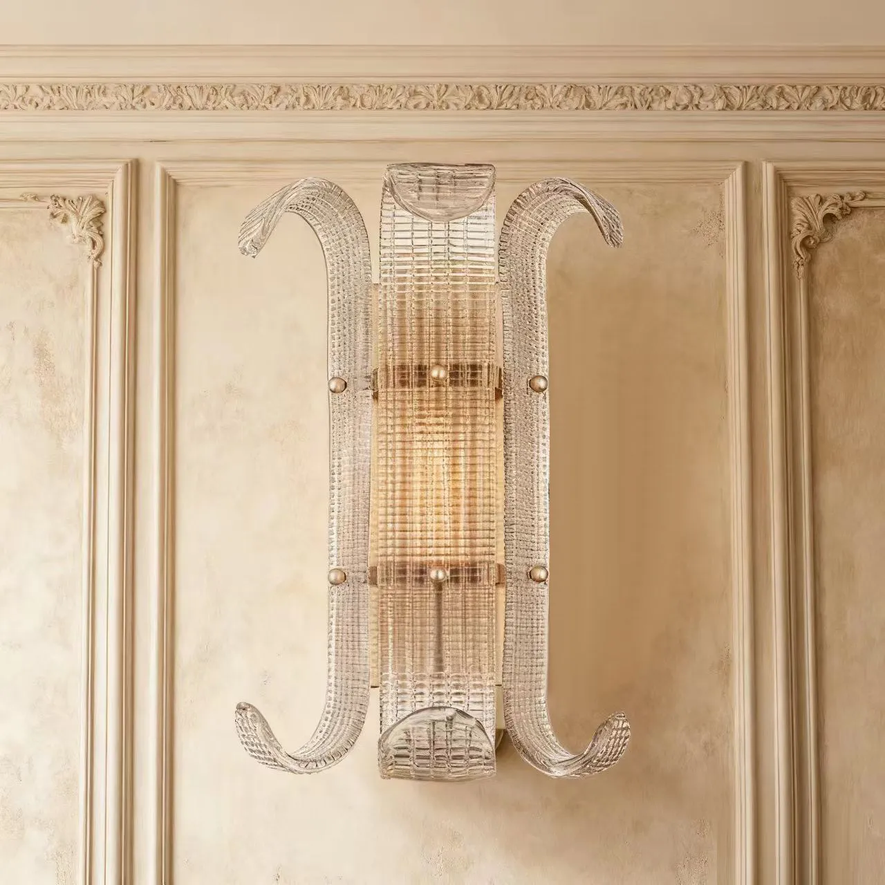 French Retro Led Glass Wall Lamp For Home Decoration Living Room Sofa Background Wall Bedroom Headboard Stairs Lighting Fixtures