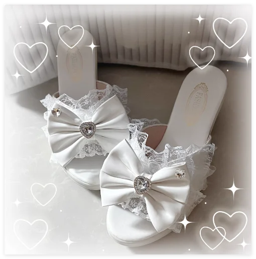 Japanese Mine Mass Production Elegant Lolita Shoes High Heel Sandals Fashion Lace Bow Rhinestone Summer New Black Shoes Women image 3