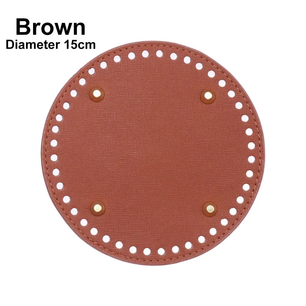 Materiaal Handgemaakte bodem met 52 gaten DIY tasaccessoires Lange tasbodem PU-leer voor gebreide tas