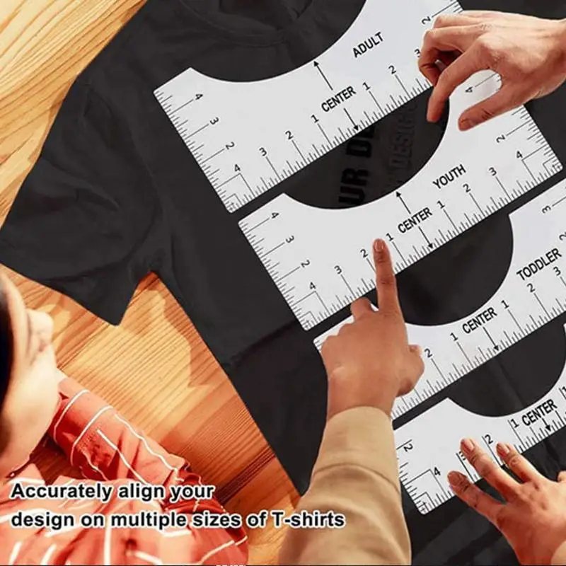 Tshirt Alignment Tool Heat Press Alignment PVC Ruler High-Definition T Shirt Ruler Placement Exquisite Craftsmanship For