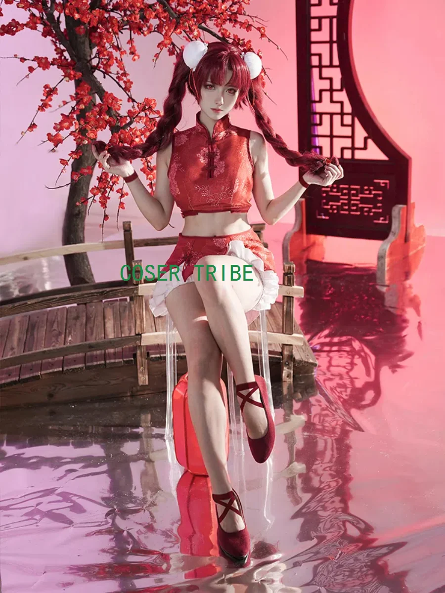 Puella Magi Madoka Magica Sakura Kyoko Cheongsam Cosplay Costume Cos Game Anime Party Uniform Hallowen Play Role Clothes