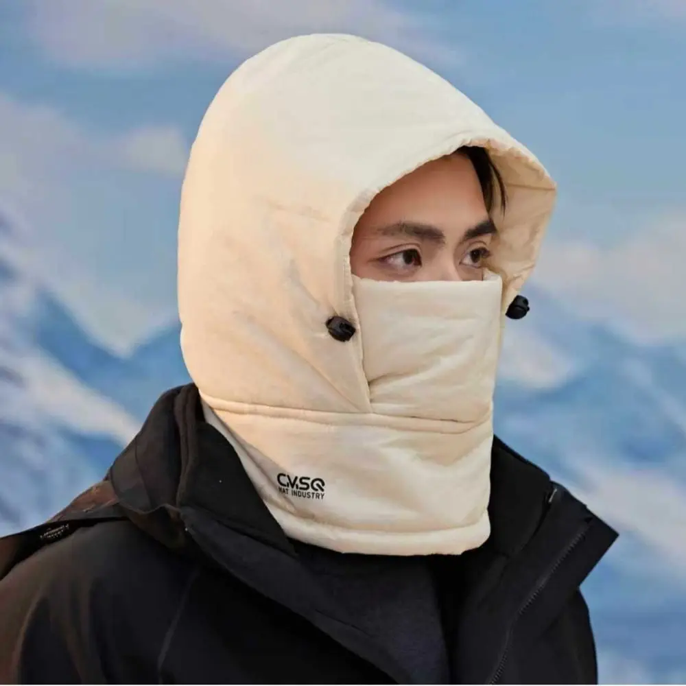 Hot Down Cotton Winter Warm Hat\ Unisex Warm Waterproof Winter Hat Waterproof Neck Warmer Pullover Cap Winter