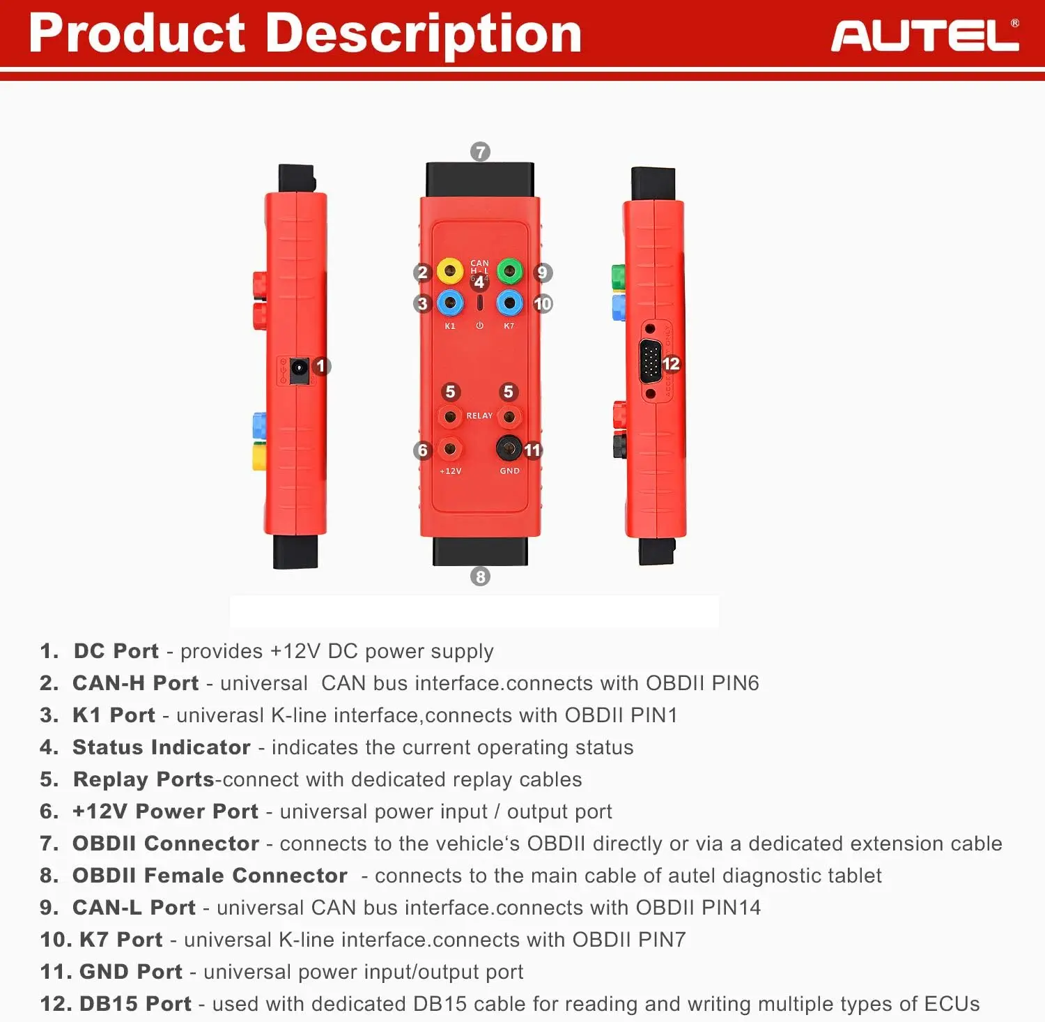 Autel G-BOX3 Accessory Tool Upgraded of Gbox2 Key Programming Adapter for Mercedes-Benz for BMW Writing Boot Mode Bench Method