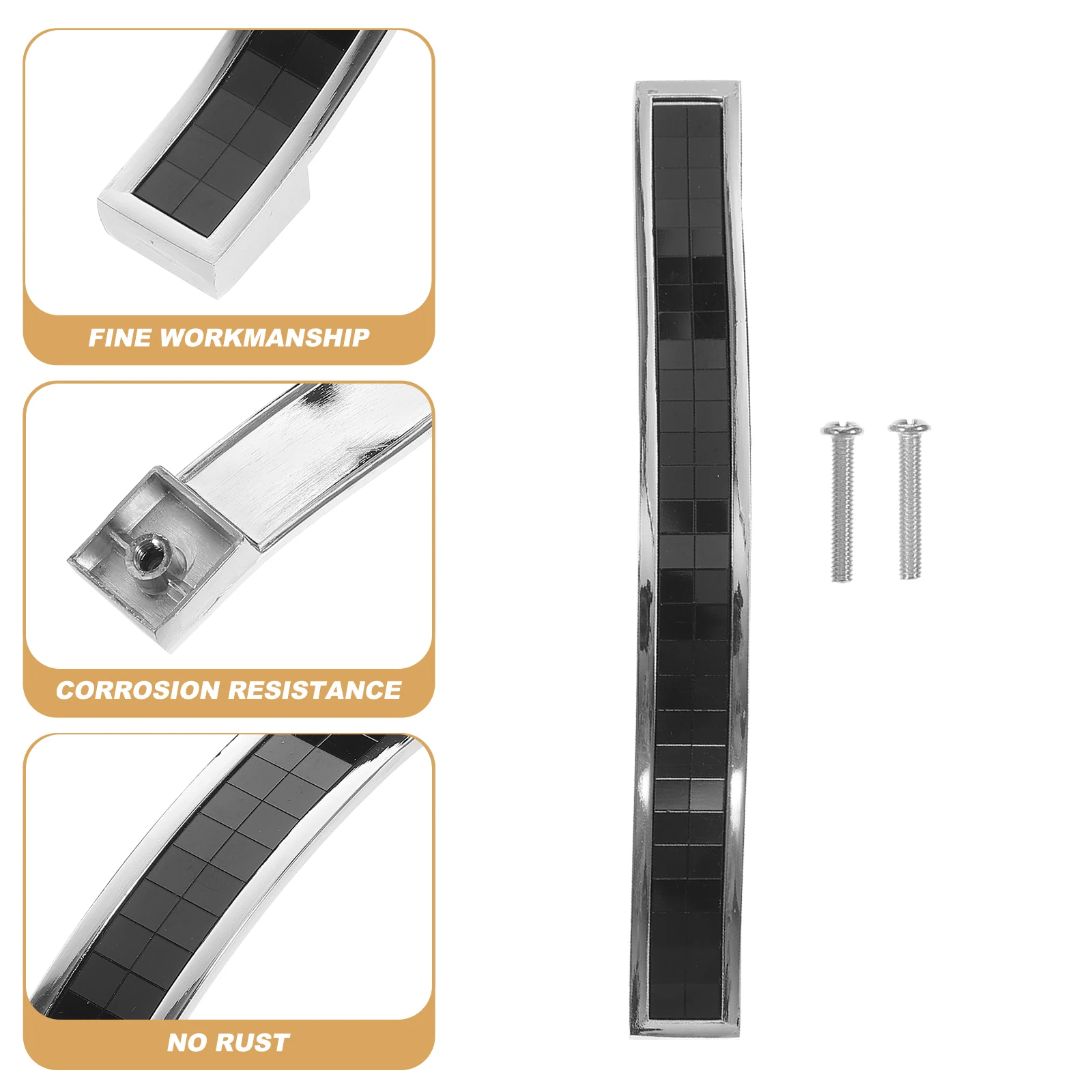 

8Pcs Elegant Black Drawer Handle Unique Decorative Cabinet Pulls Stylish Cabinet Door Handles