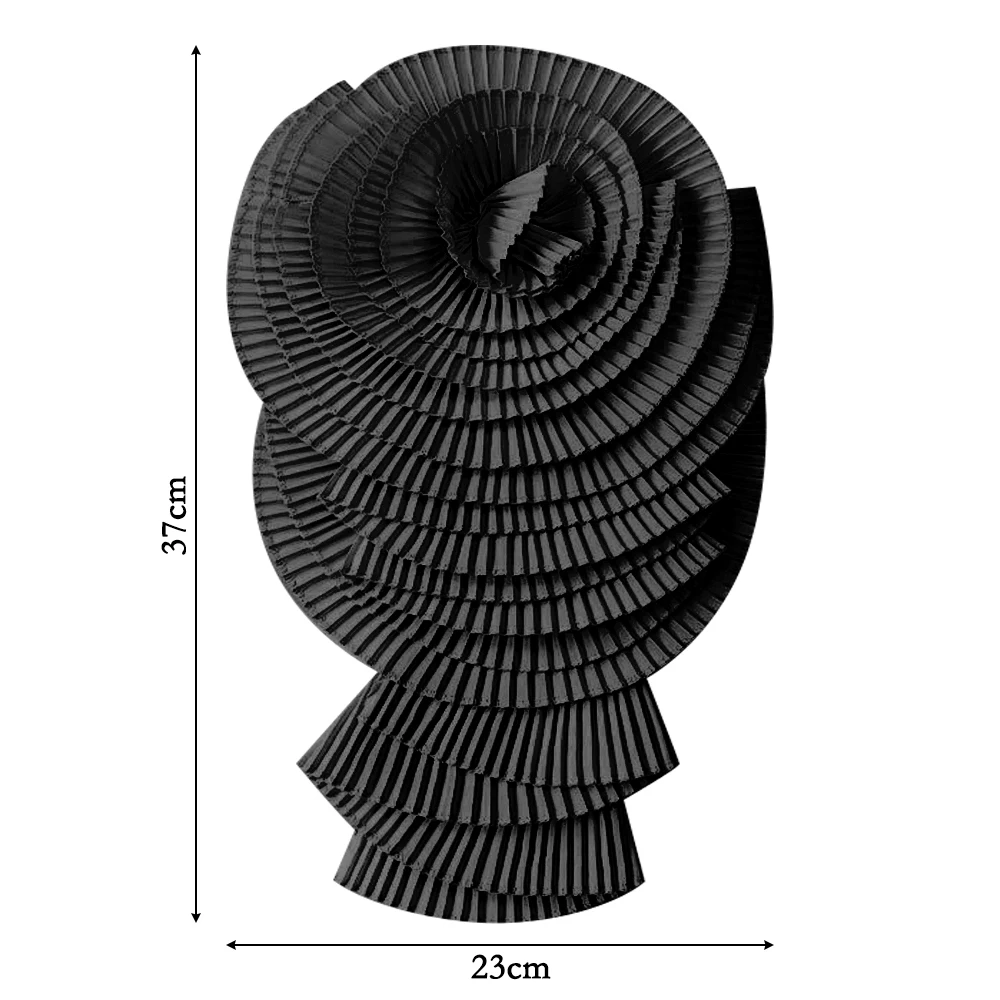 DIY Sew 3D Pleated Flower Cloth Fabric Handmade Chest Flower Clothing Dress Neck Decoration Exaggerated Sewing Applique