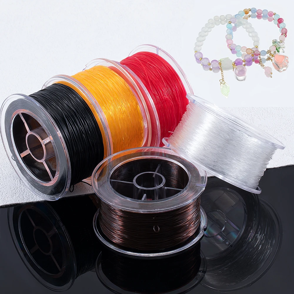 

120M/Roll 0.5mm Strong Elastic Crystal Beading Cord for Bracelets Stretch Thread String Necklace DIY Jewelry Making Cord