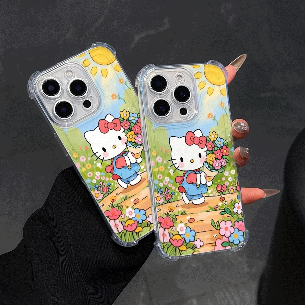 

Hello Kitty Phone Cases For IPhone15 Pro Max IPhone 16/15/14/13/12/11/x/xs/xs Max Women Clear Phone Case Hello Kitty Cat Cute