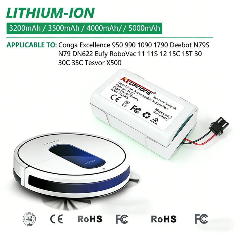 

4000mAh 4INR19/66 INR18650-MF1-4S1P Battery For CREATE NETBOT LS23 ENDURANCE Robot Vacuum Cleaner