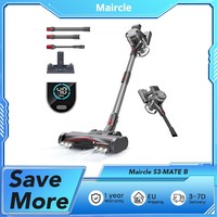 Maircle S3-MATE B Cordless Vacuum Cleaner with Store & Charge 2in1 Dock, 40min Runtime, 30kPa Power Suction, LED Control Display