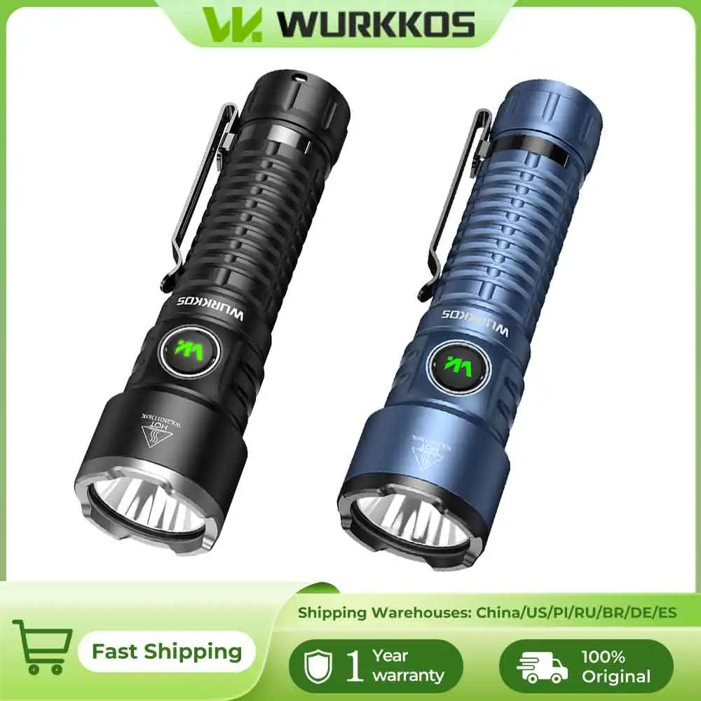 Фонарь Wurkkos TS28 EDC, 3200 лм, перезаряжаемый, с аккумулятором 21700, дальность луча 506 м, магнитный торцевой колпачок, фонарь для самообороны