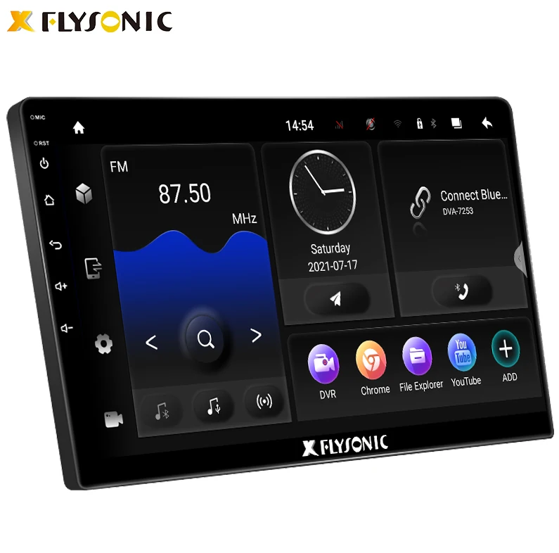 Flysonic 2 Din Universal Wifi With Camera 175m Dvd Player And Radio Touch Screen Android Radios Car Radio