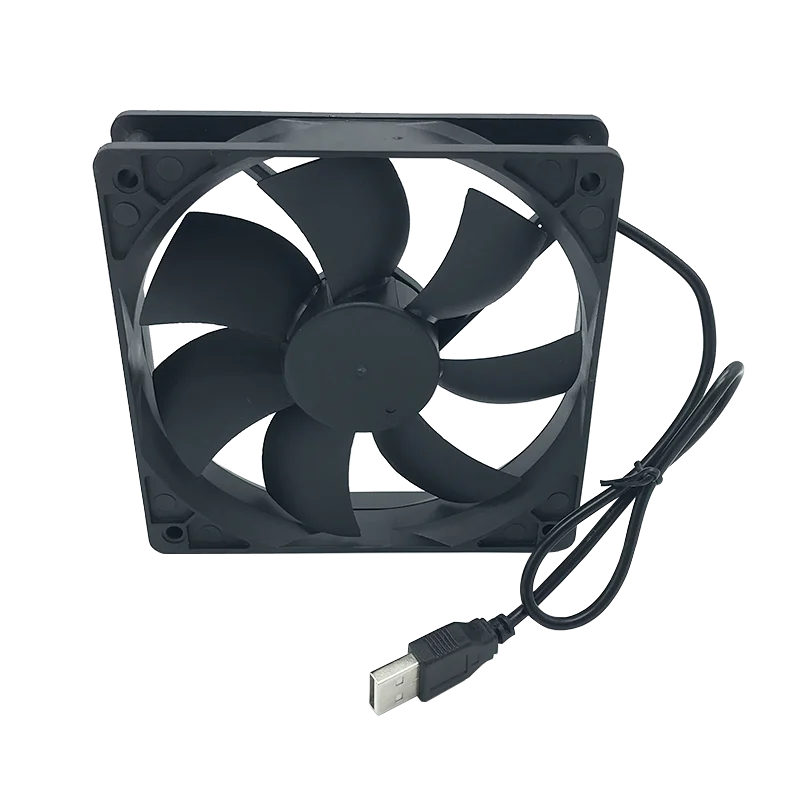 120mm x 120mm x 25mm 80mm x 80mm x 25mm Ventilador de resfriamento de exaustão USB com rolamento fluido de 5 volts