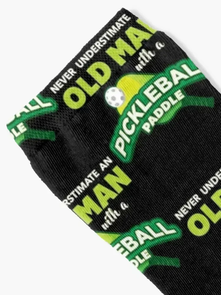 Never Underestimate Old Man With Pickleball Paddle Socks Hiking boots Stockings man Socks For Men Women's