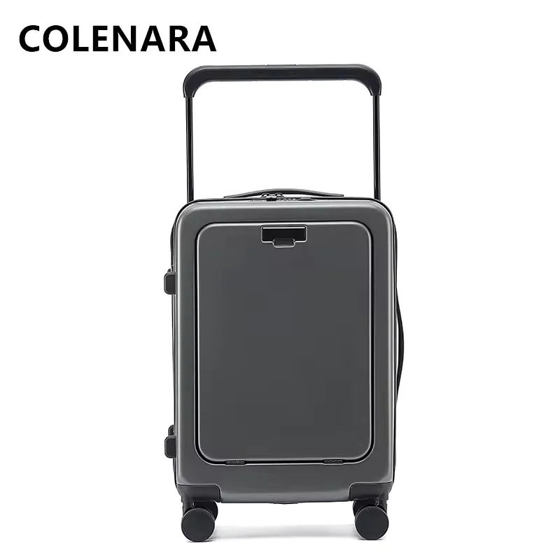 COLENARA-Equipaje de viaje con apertura delantera para portátil, Maleta de cabina de PC, multifunción, 20 pulgadas