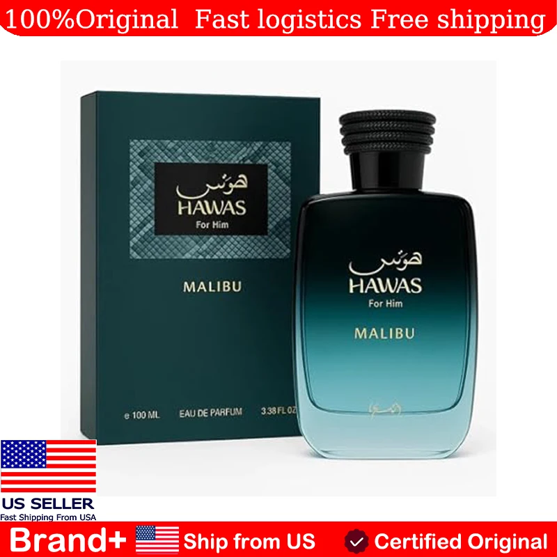 

Hawas MALIBU for Him Eau De Parfum Spray Hawas ICE 100ML Arabian Women Perfume Long Lasting Fragrance Cologne Pheromone Portable