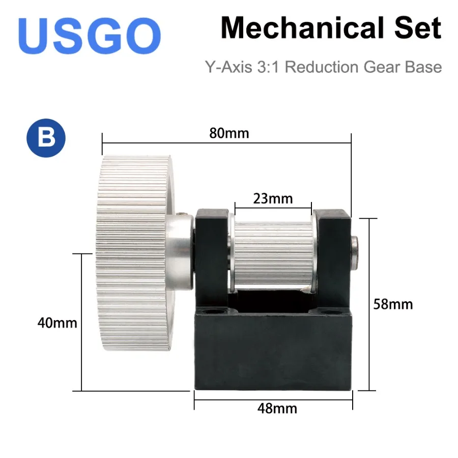 USGO LC Gear Base Set Machine Mechanical Parts Guide Rail Set for Co2 Laser Engraving Cutting Machine