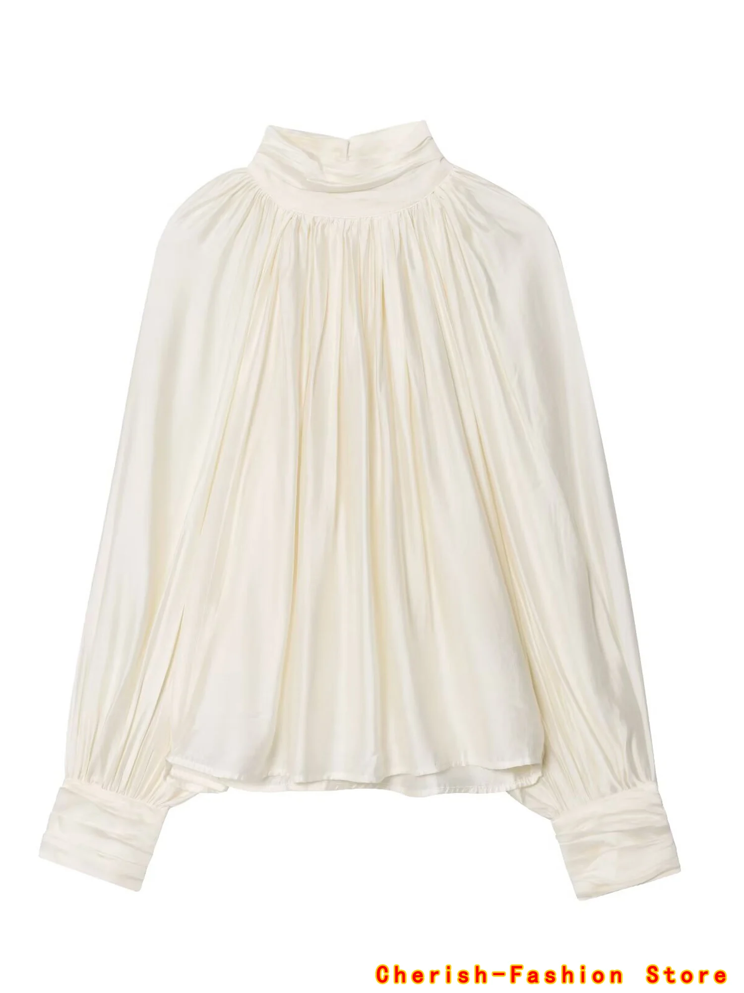 ربيع المرأة عادية فضفاضة تناسب طويلة Sve irt الخريف جديد Sle Drapey أعلى فسكوزي البوليستر مزيج مريحة للتنفس العلامة التجارية الساخن