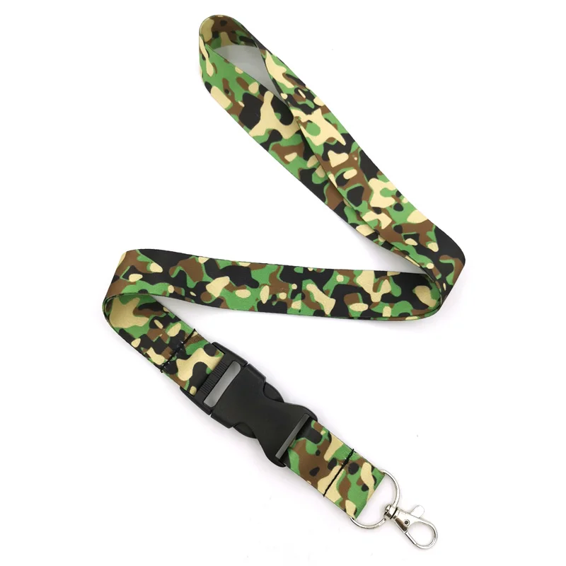 Classic camouflage pattern Neck Strap Lanyards ID badge card holder keychain Mobile Phone Strap Gift Ribbon webbing necklace