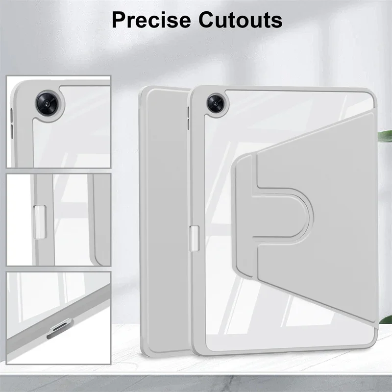 

Чехол для OnePlus Pad Go 2 с держателем для стилуса, вращающийся на 360 градусов, из прозрачного акрила, жесткий, для планшета OnePlus Pad Go 2 12.1 дюйма 2025 года