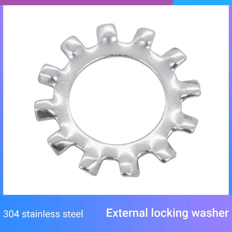 External Internal Toothed Serrated Lock Washer Gasket M2 M2.5 M3 M4 M5 M6 M8 M10 M12 M14 M16 304 Stainless Steel