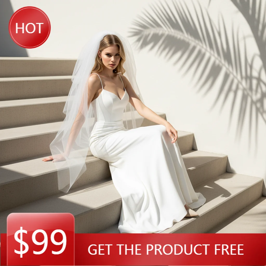 

Three-Tier Raw Edge Bridal Veil with Comb Fashion Elegant Romantic Wedding Veil for Bride Church Ceremony G116