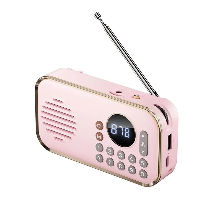 

Портативное FM-радио A75Q с Bluetooth-колонкой, перезаряжаемое, с объемным стереозвуком, USB, винтажный дизайн
