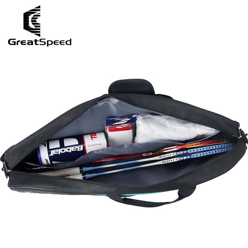 GREATSPEED Confezione da 3 borse per racchette da tennis con tracolla per uomo e donna, borsa dedicata per racchette da badminton