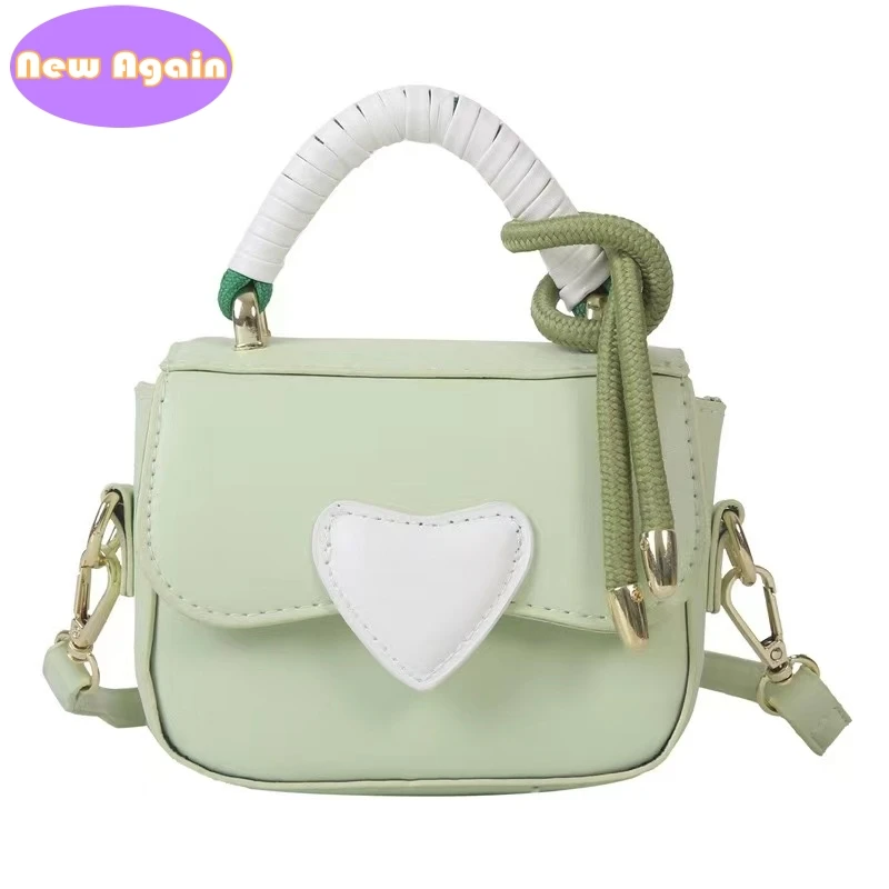 Children's mini handbags Girls princess totes Baby kids messenger Bags Child heart design purses Toddlers shoulder bags NA011