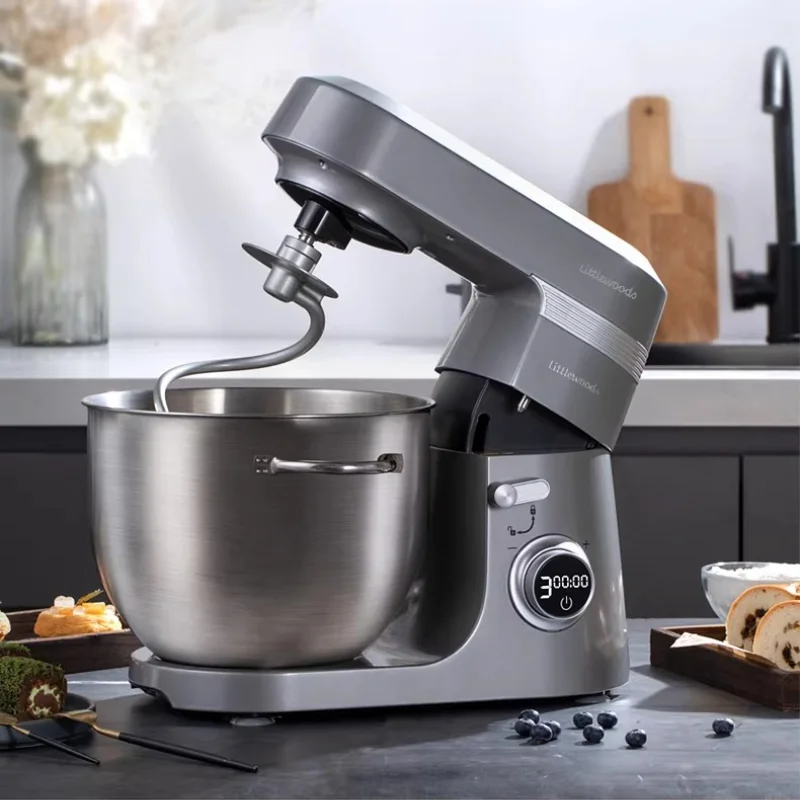10L Metal DC Motor Stand Mixer Fully Automatic Dough Kneading Cream Whisk Milk Frother for Home Commercial Use
