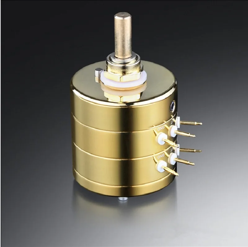 EIZZ Premium 2x10K 2x50K 2x100K 2x250K 24 Steps Stereo Volume Potentiometer Stepped Attenuator AMRS Resistors HIFI AUDIO AMP DIY