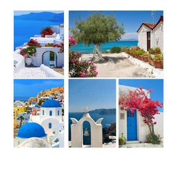 Diamond Painting basculy grecia Island and The Aegean Sea Travel Canvas Landscape Wall Art Living Room Decoration Home Decor